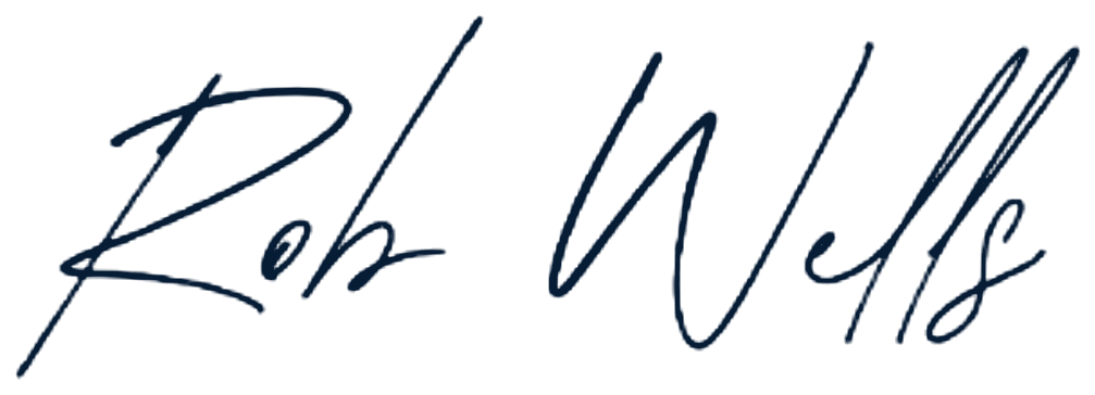 Handwritten signature of Rob Wells